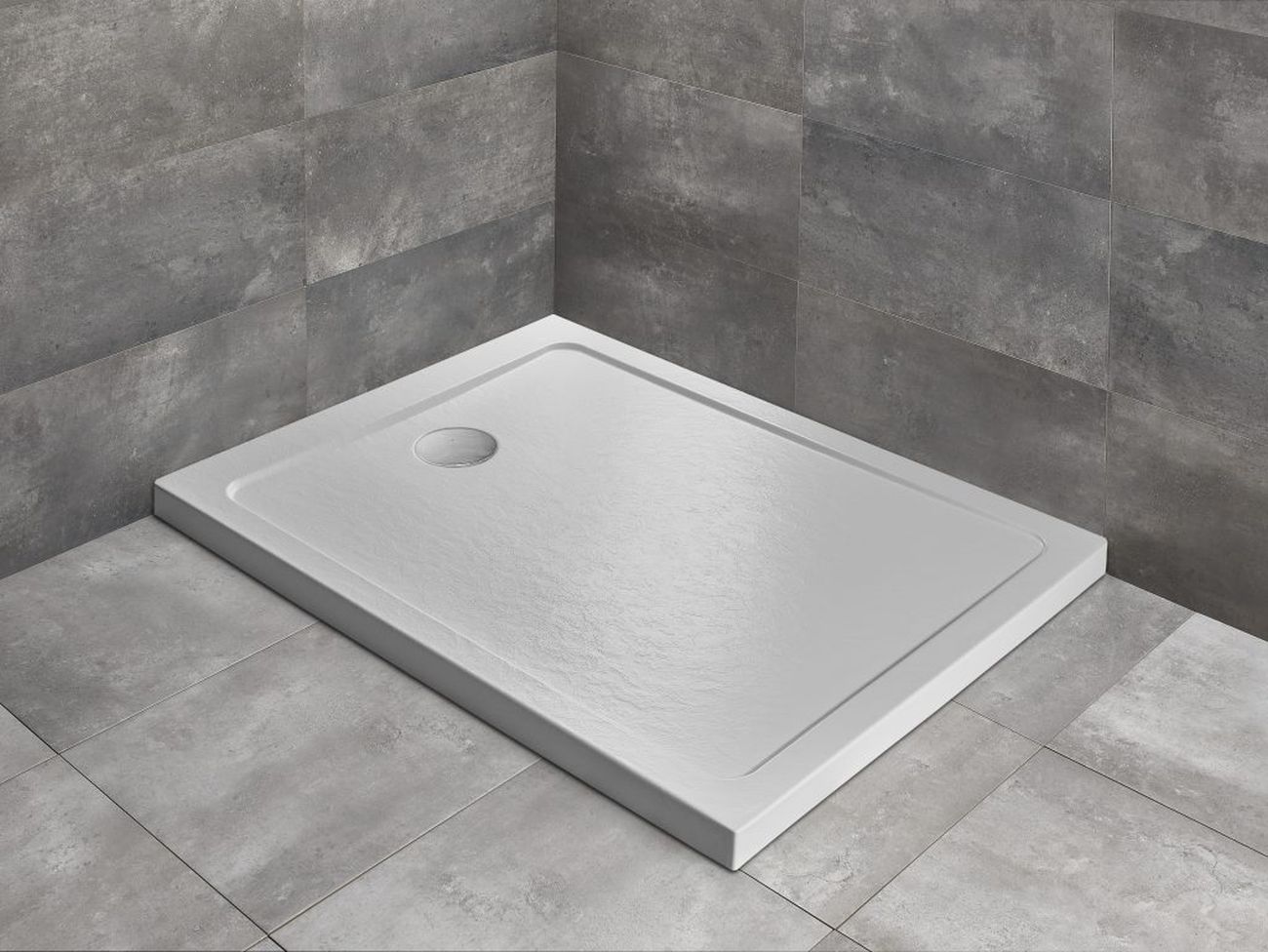 Radaway Doros F brodzik 120x80 cm prostokątny stone biały SDRF1280-01-04S