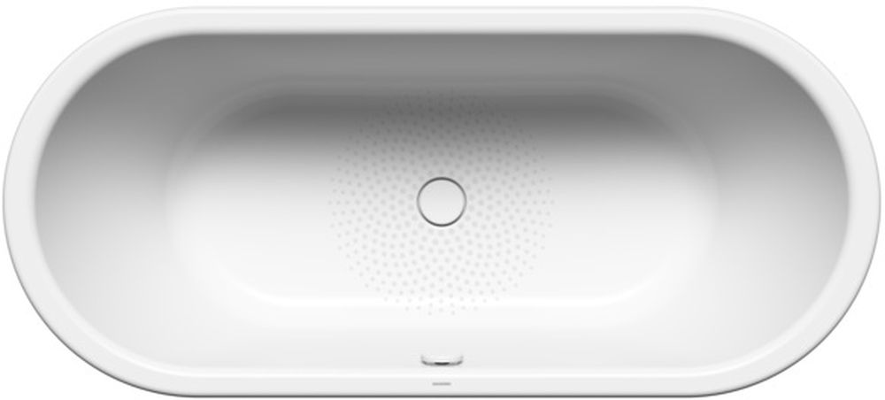 Kaldewei Centro Duo Oval wanna owalna 180x80 cm model 128 z powierzchnią uszlachetnioną i antypoślizgiem biała 282830003001