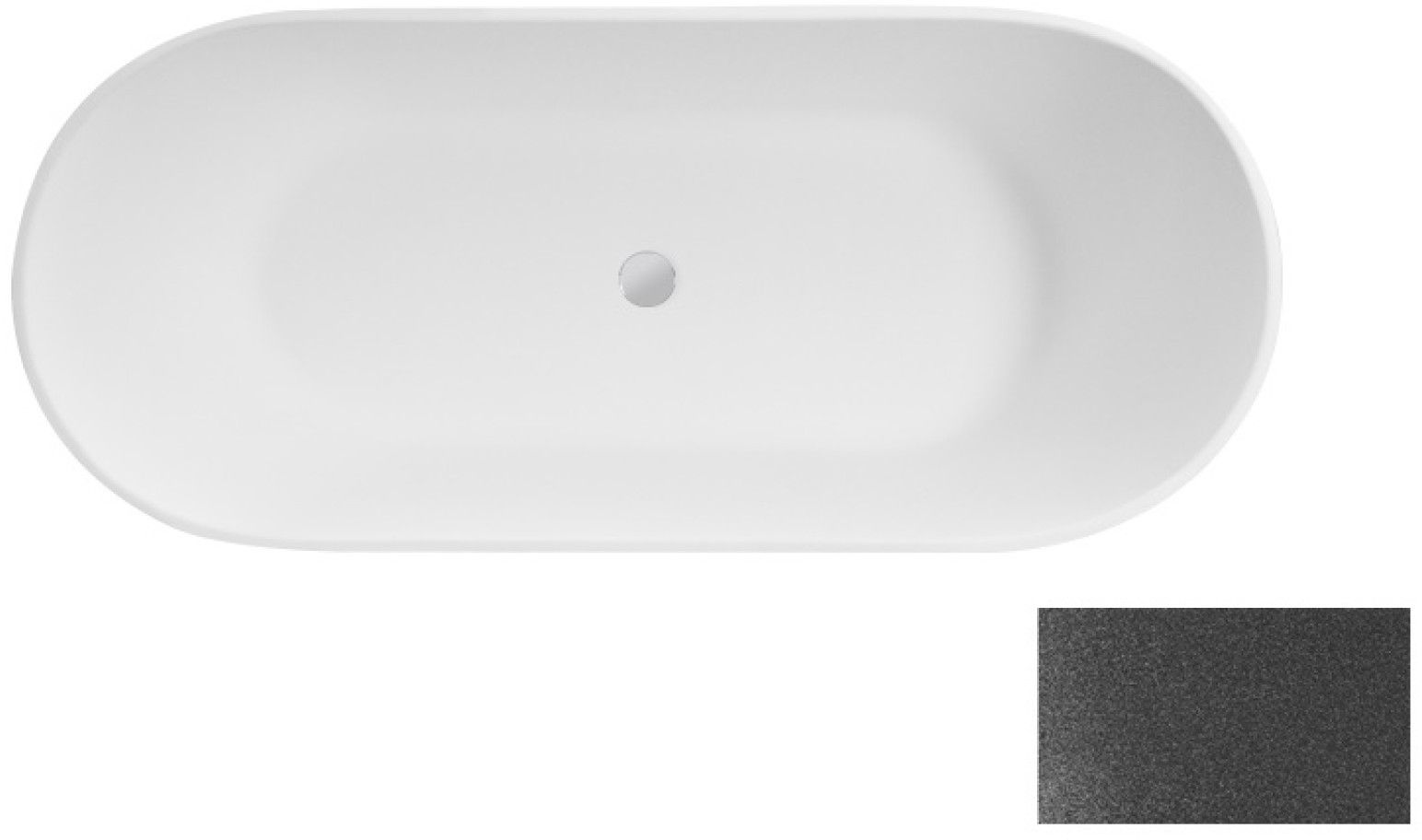 Besco Moya wanna wolnostojąca 159x68,4 cm owalna #WMD-160-MG