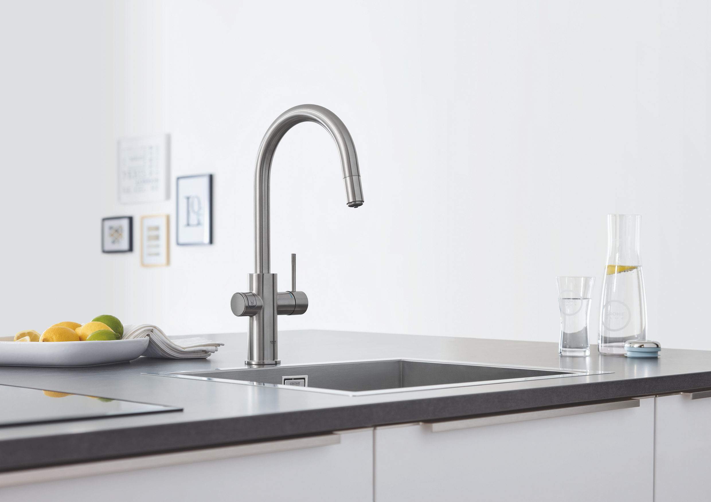 Grohe Blue bateria kuchenna z filtrem stojąca SuperSteel 31541DC0
