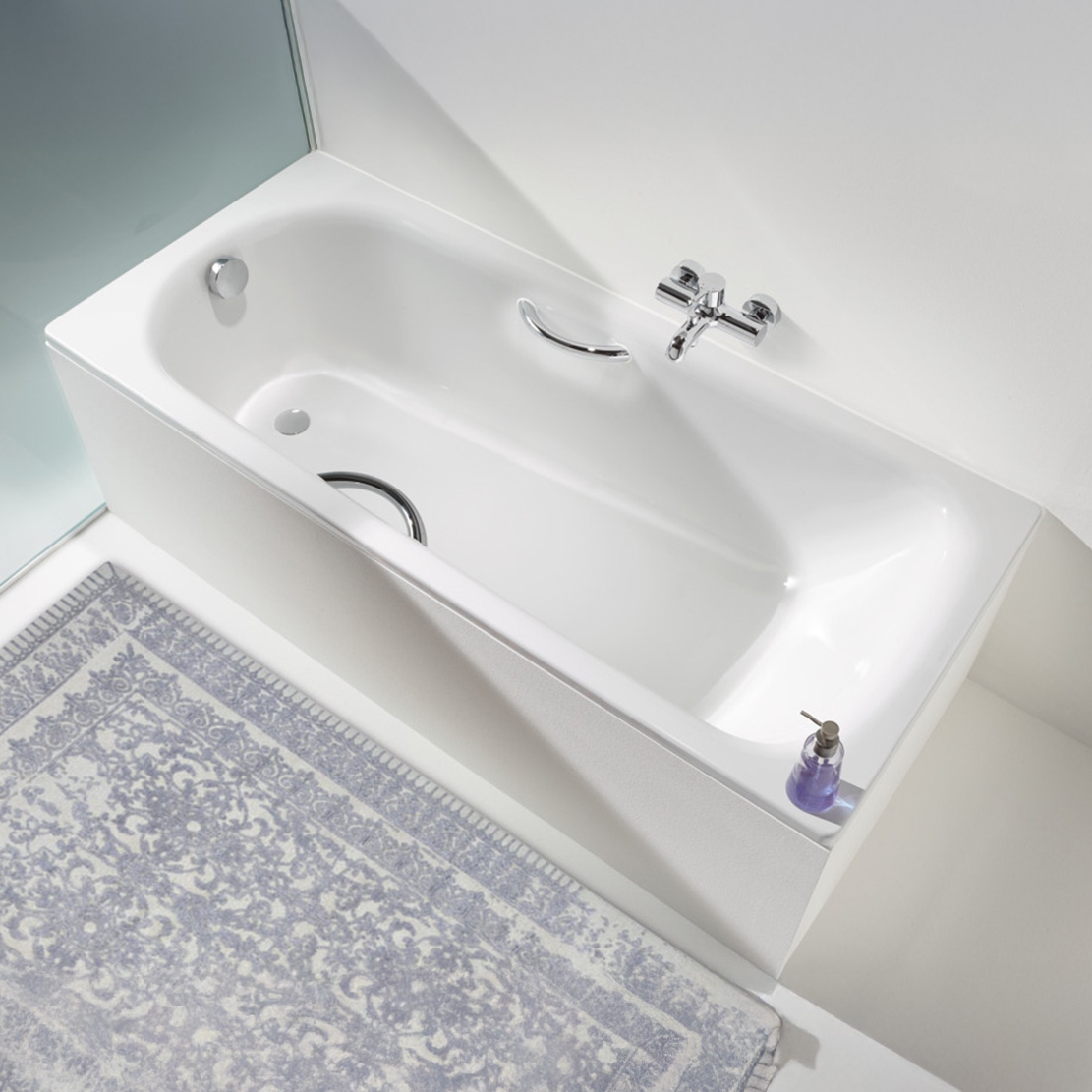 Kaldewei Saniform Plus wanna prostokątna 170x75 cm model 373-1 biała z wykończeniem przeciwpoślizgowym 112630000001
