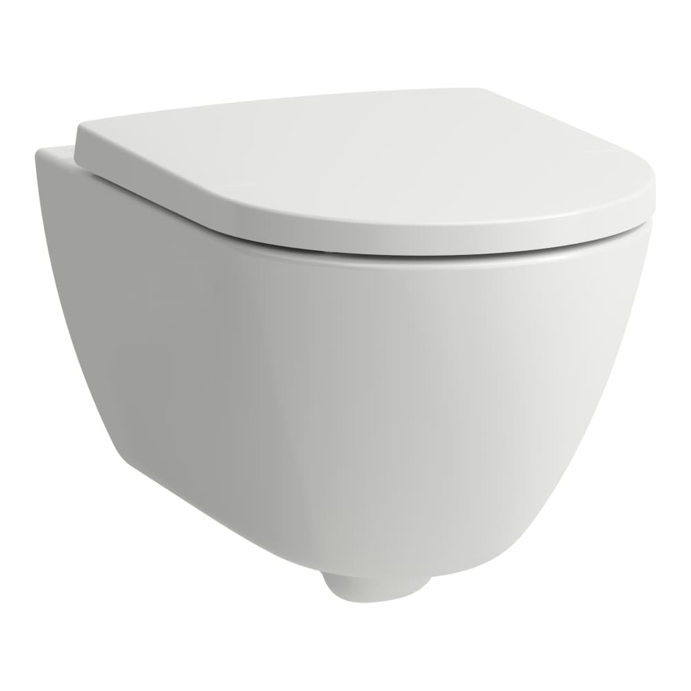 Laufen Pro X miska WC z deską wolnoopadającą wisząca bez kołnierza ze spłukiwaniem wirowym biały połysk H8668600000001