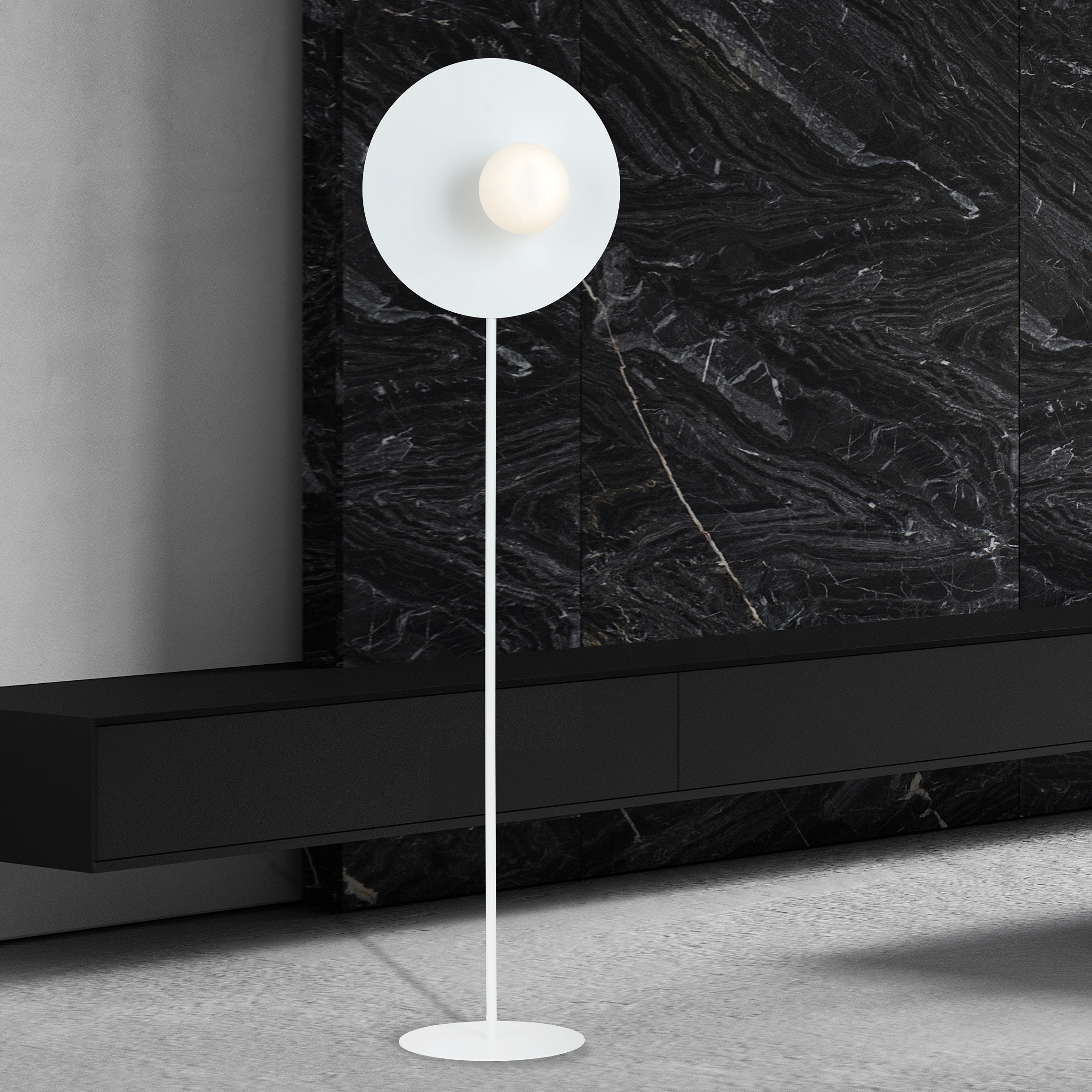Emibig Oslo lampa stojąca 1x10 W biała 1189/LP