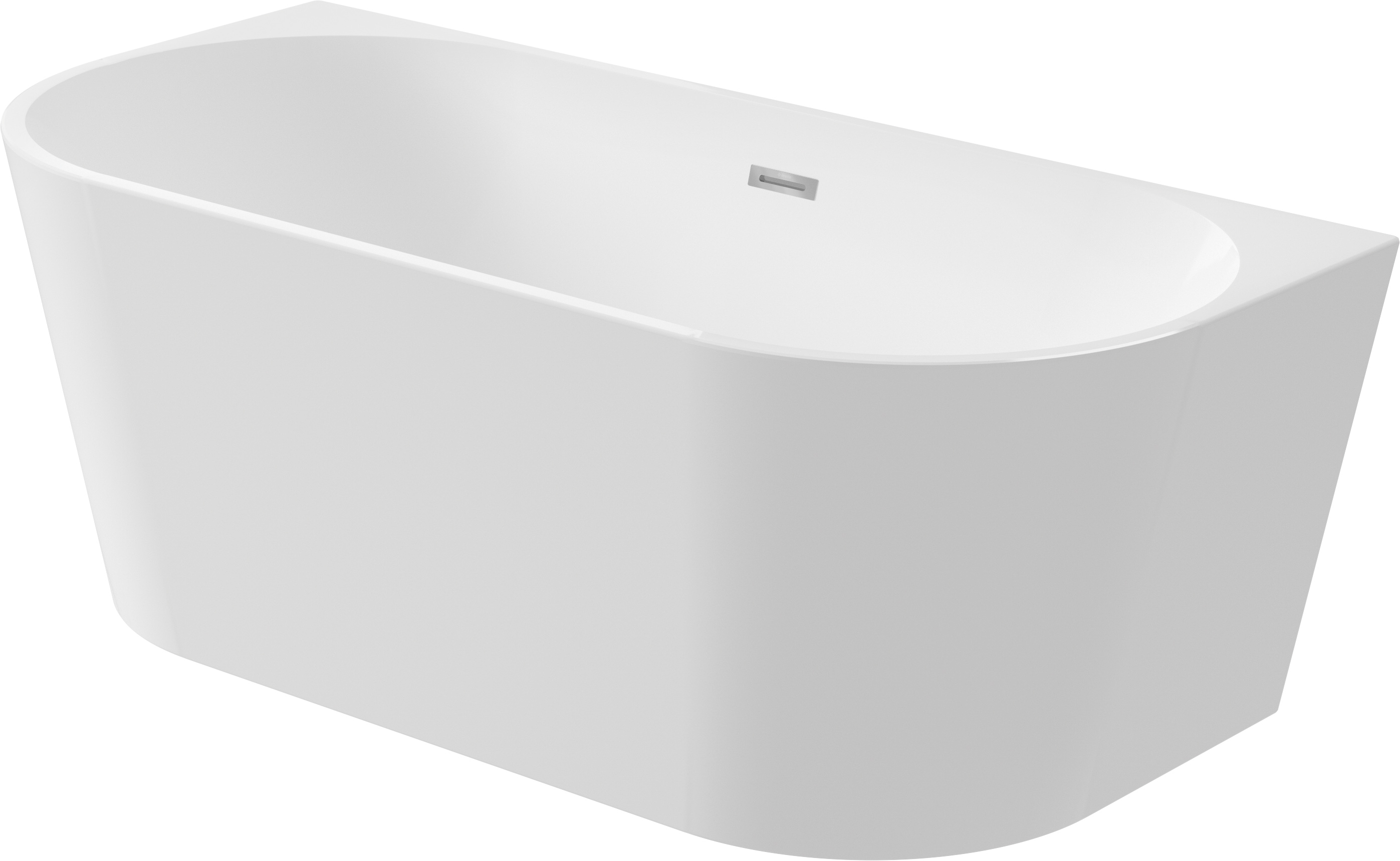 Deante Silia wanna przyścienna 169,5x75 cm prostokątna biała KDS017W
