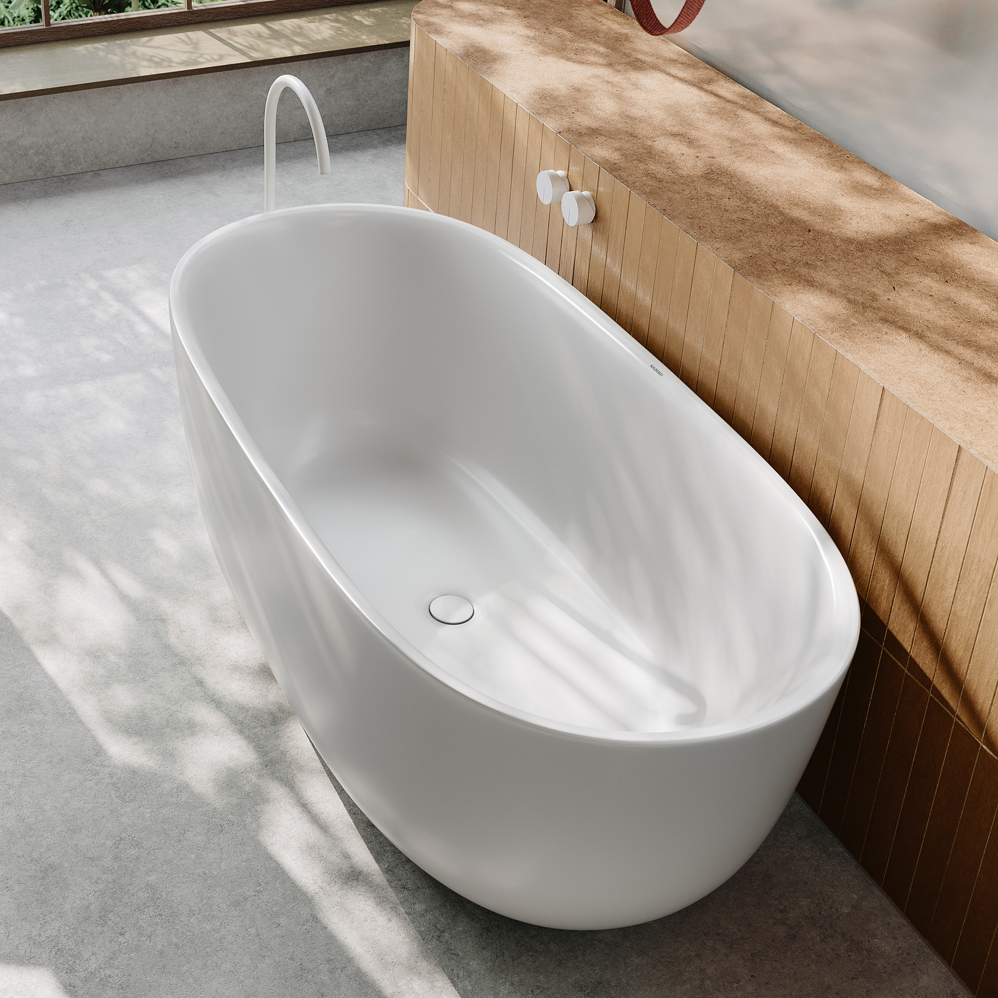 Kaldewei Meisterstück Oyo Duo wanna wolnostojąca 163x77 cm model 1050-4033 z powierzchnią uszlachetnioną biała 205043513001