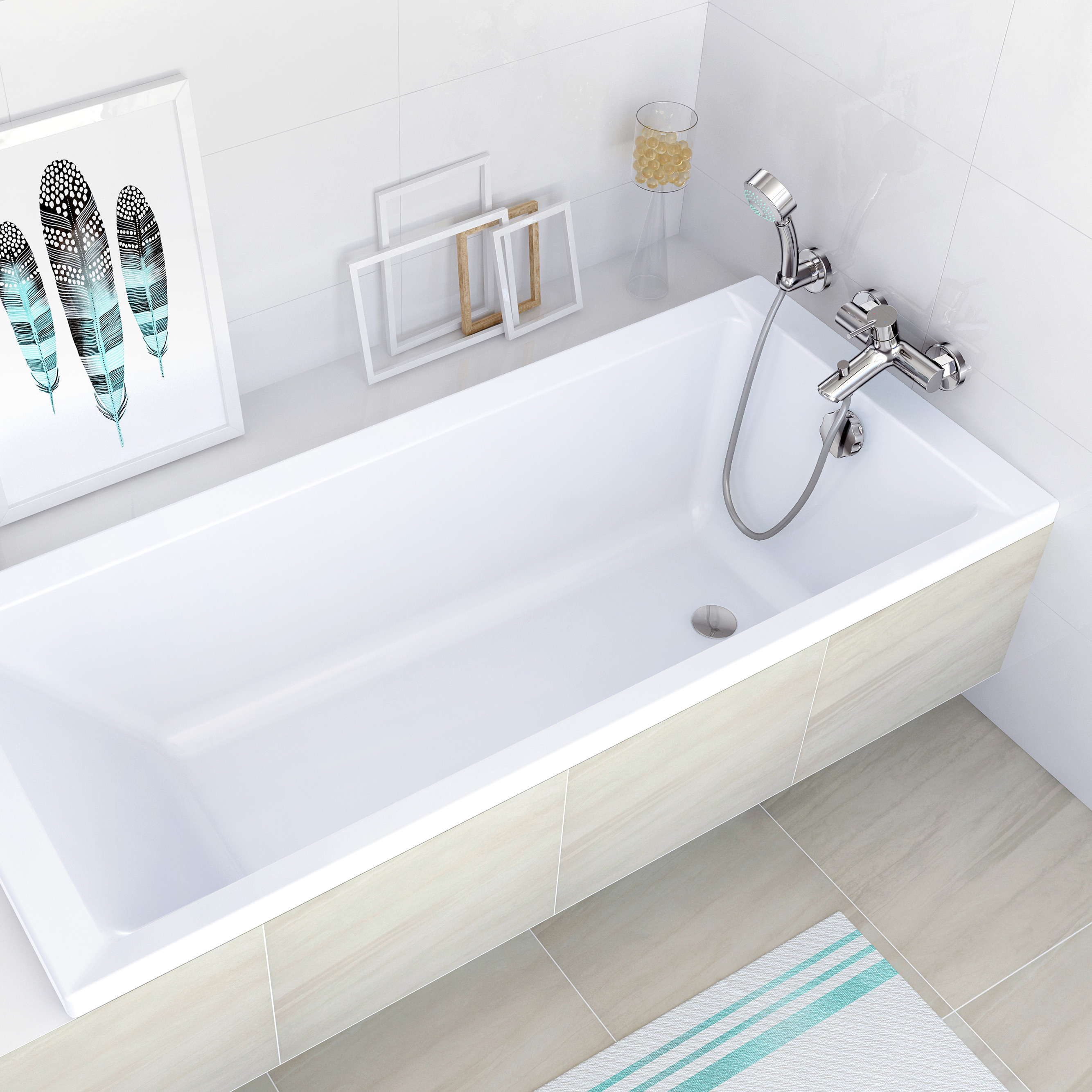 Cersanit Balinea wanna prostokątna 180x80 biała S301-357