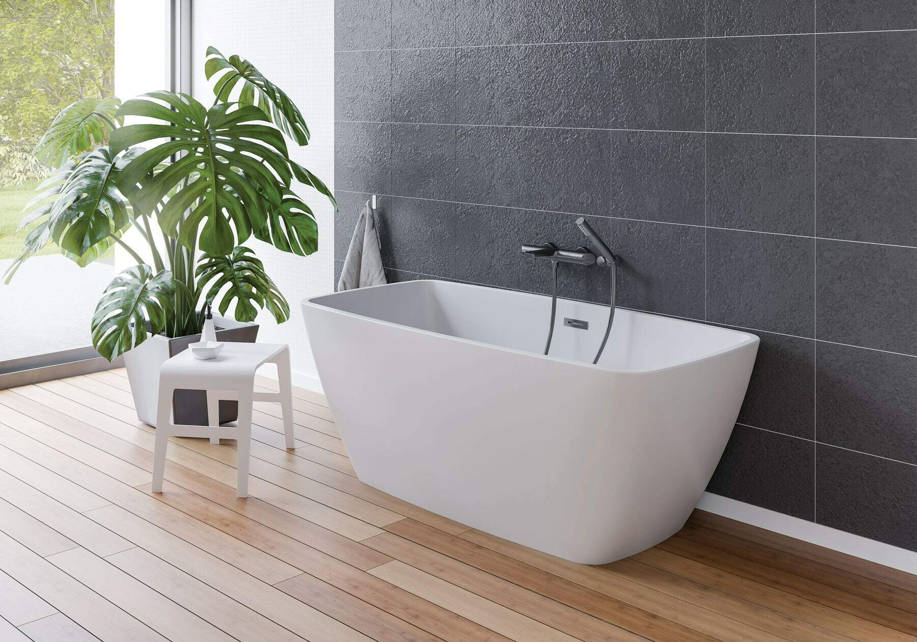 Deante Anemon wanna wolnostojąca 150x72 cm prostokątna biała KDM015W - Wysyłka w 24h
