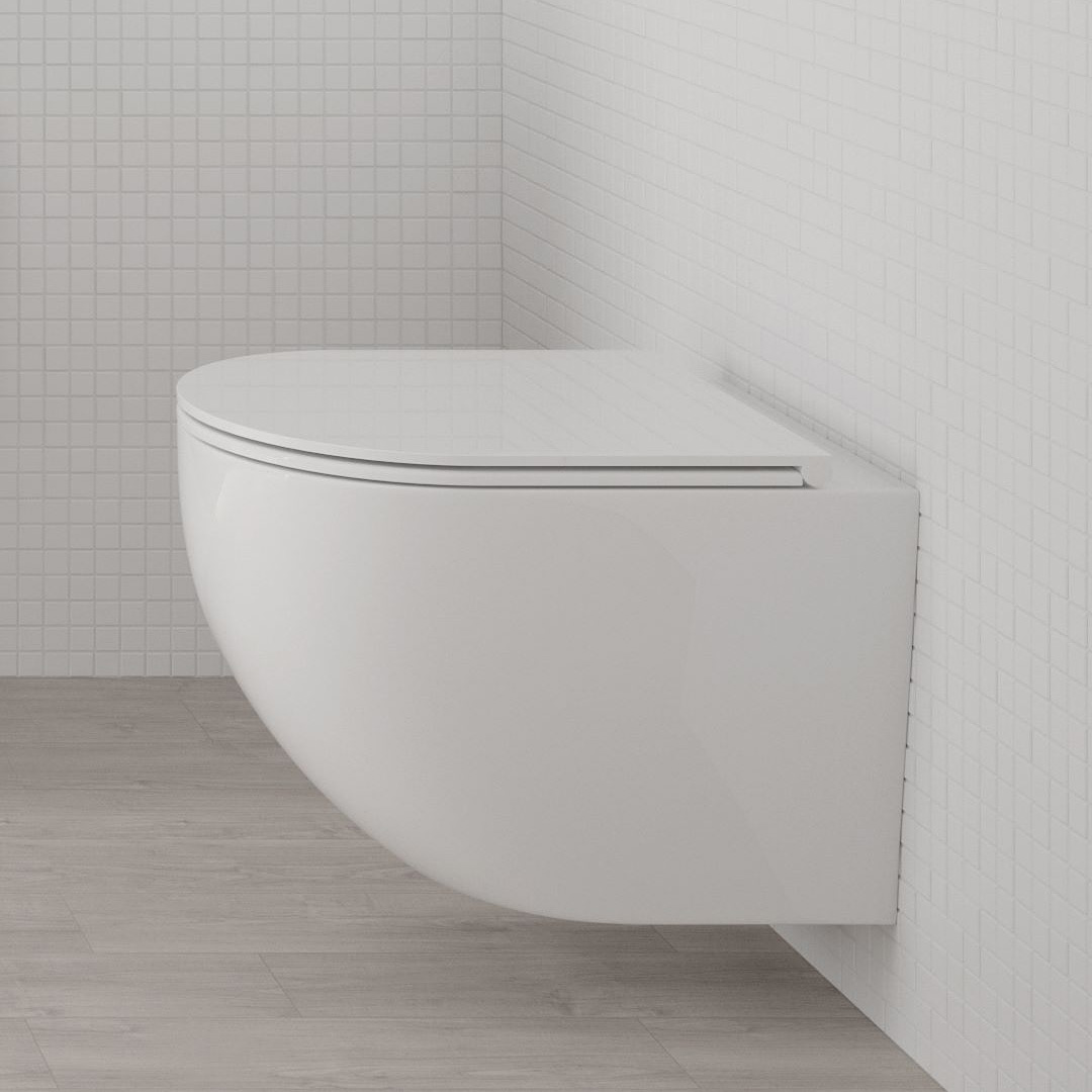 Oltens Hamnes Kort miska WC wisząca PureRim z powłoką SmartClean biała 42519000 - Wysyłka w 24h