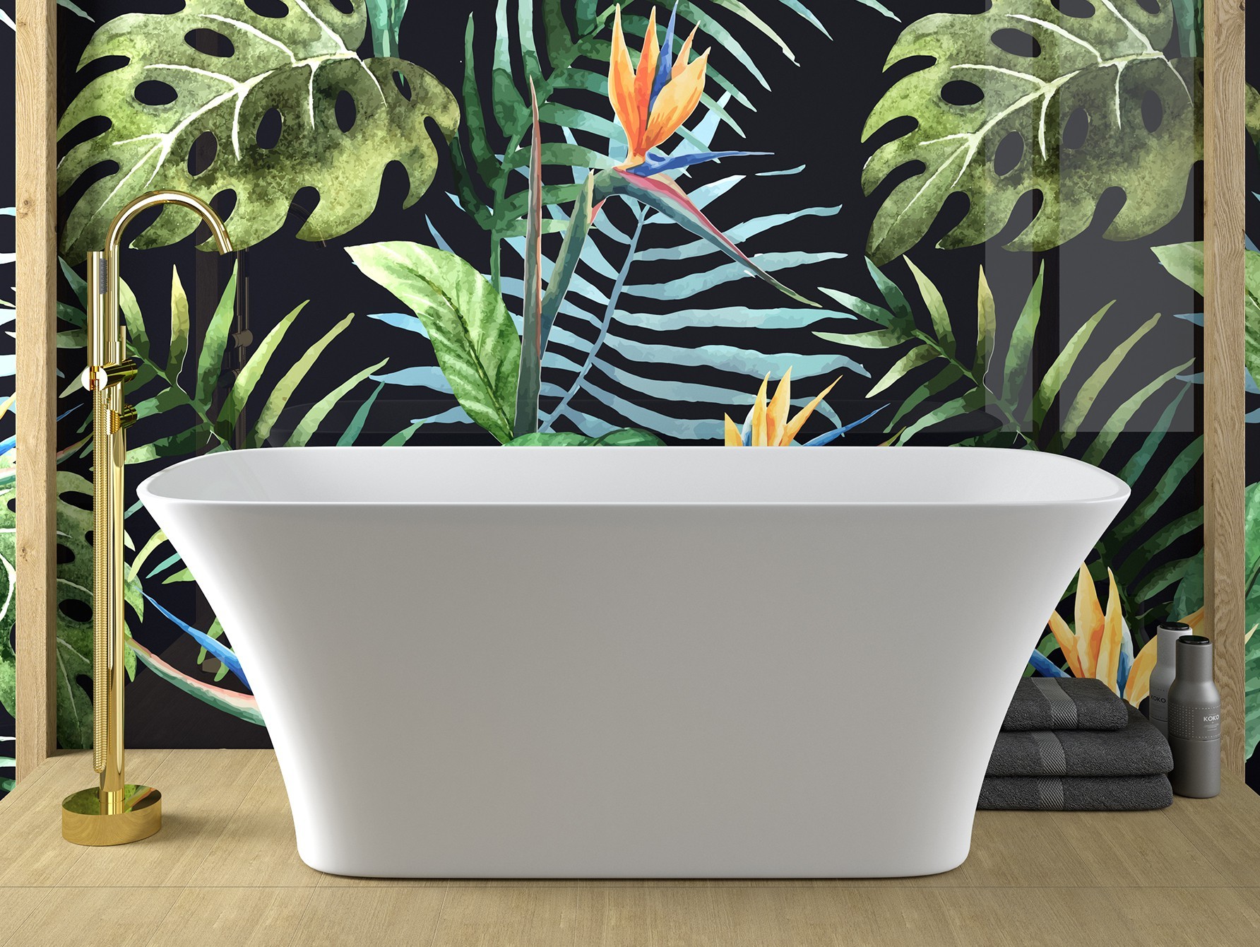 Besco Assos S-Line wanna wolnostojąca 160x70 cm biały/chrom #WMMB-160ASC