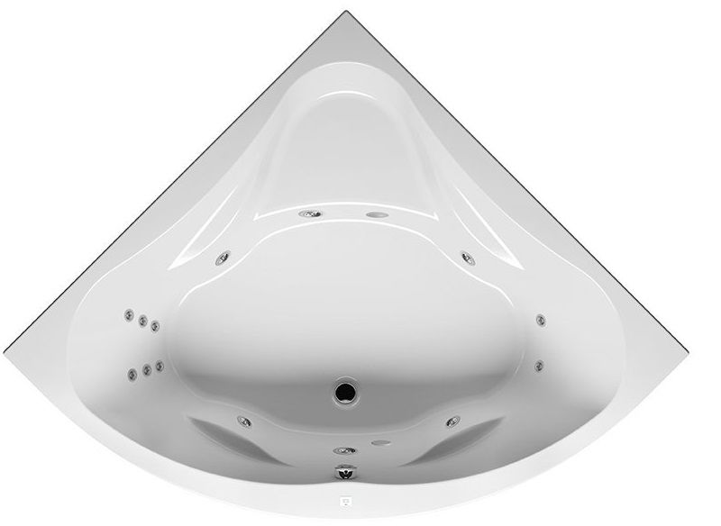 Riho Neo wanna narożna 150x150 cm z hydromasażem Flow prawa biała B077009005