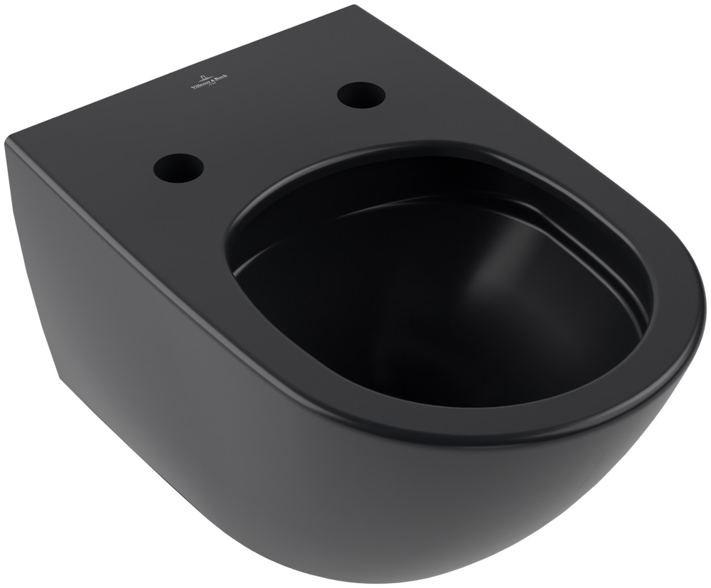 Villeroy & Boch Subway 3.0 miska WC wisząca bez kołnierza CeramicPlus Pure Black 4670T0R7