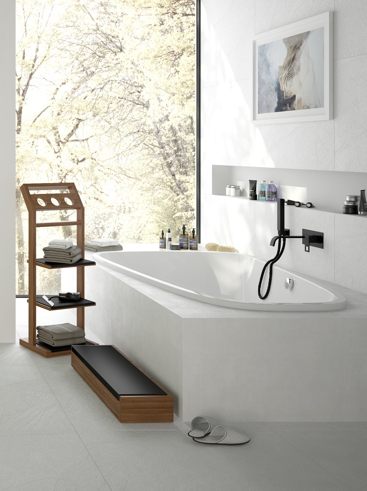 Hoesch SingleBathDuo wanna owalna 180x114 cm do zabudowy lewa biała 3688.010