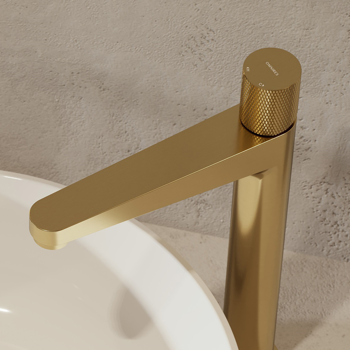 Omnires Contour bateria umywalkowa stojąca wysoka złoty szczotkowany CT8012GLB - Wysyłka w 24h
