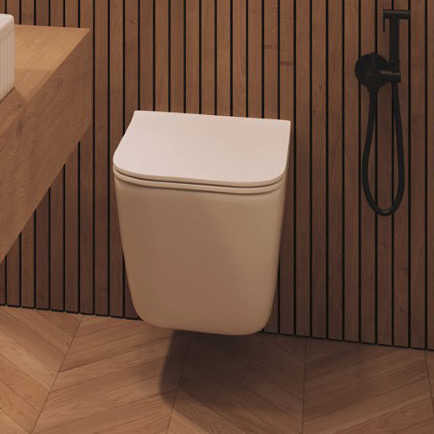 Invena Florina miska WC z deską wolnoopadającą wisząca bez kołnierza spłukiwanie wirowe biały połysk CE-94-001 - Wysyłka w 24h