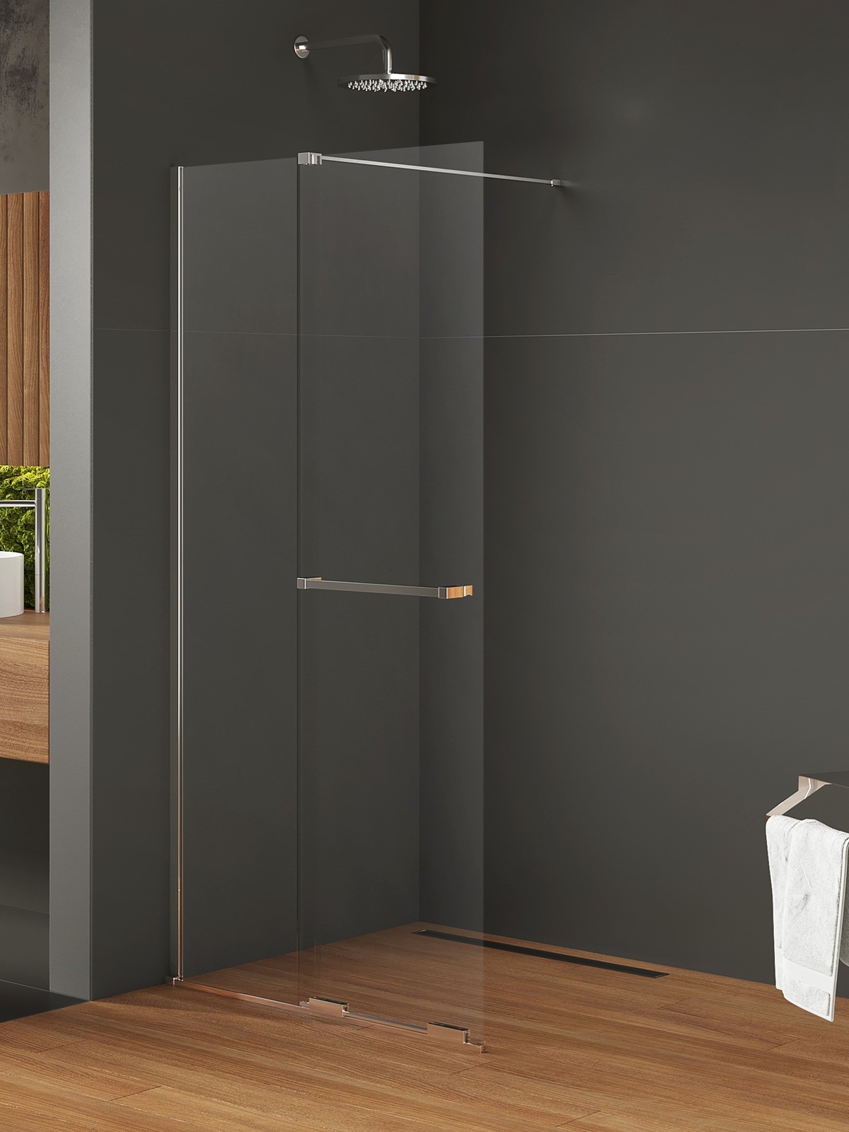 New Trendy Smart ścianka prysznicowa walk-in 140 cm chrom połysk/szkło przezroczyste EXK-6627