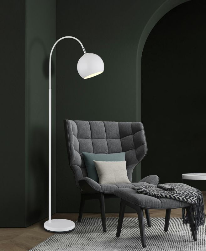 Globo Lighting Benno lampa stojąca 1x60 W biała 24779W