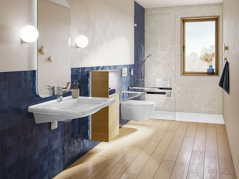 Villeroy & Boch ViCare umywalka 60x55 cm prostokątna dla niepełnosprawnych biała 4A686201