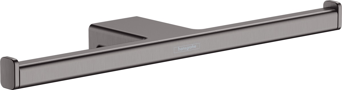 Hansgrohe AddStoris uchwyt na papier toaletowy podwójny czarny chrom szczotkowany 41748340