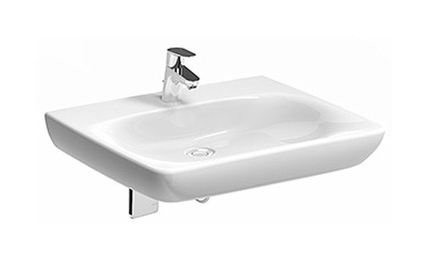 Geberit Selnova Comfort umywalka 65,5x55 cm prostokątna ścienna dla niepełnosprawnych biała 500.188.01.7 - Wysyłka w 24h