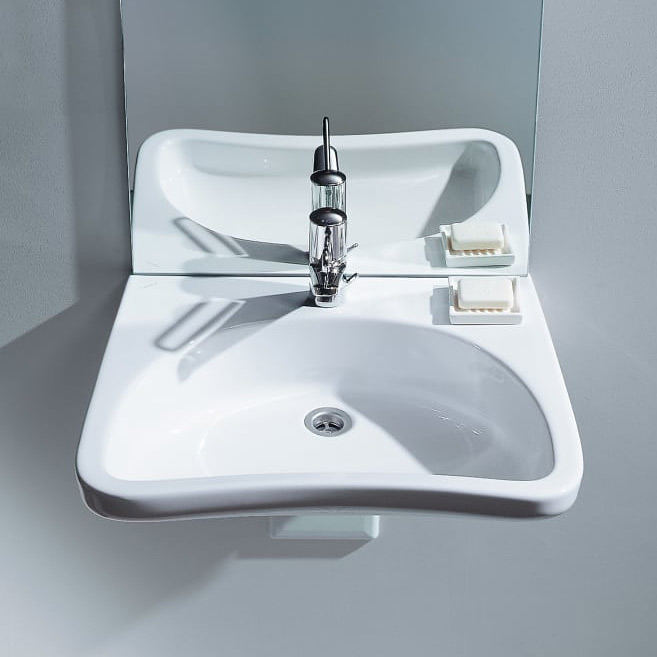 Roca Access Dostępna Łazienka umywalka 66x55 cm ścienna dla niepełnosprawnych biała A32723500P - Wysyłka w 24h