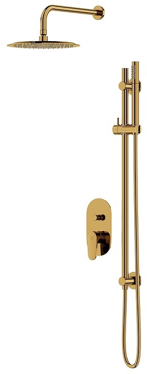 Cersanit Inverto SET B262 zestaw prysznicowy podtynkowy złoty S952-007