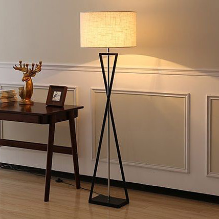 Abigali Sand Glass lampa stojąca 1x40 W biała-czarna FSG-W-E27 - Wysyłka w 24h