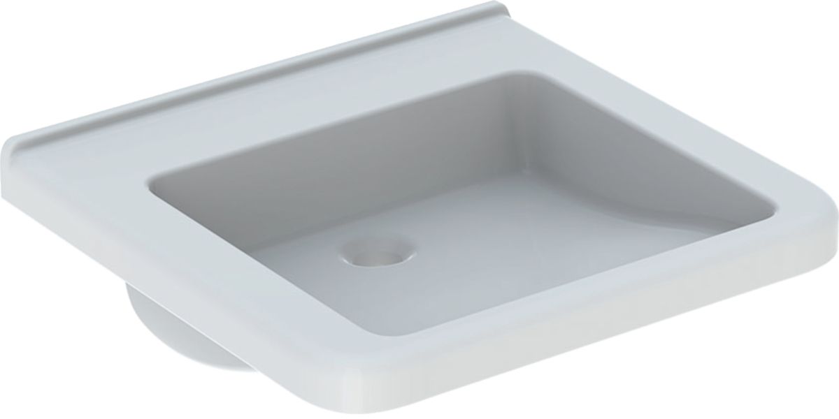 Geberit Selnova Comfort Square umywalka 55x52,5 cm prostokątna ścienna dla niepełnosprawnych biała 500.787.01.7