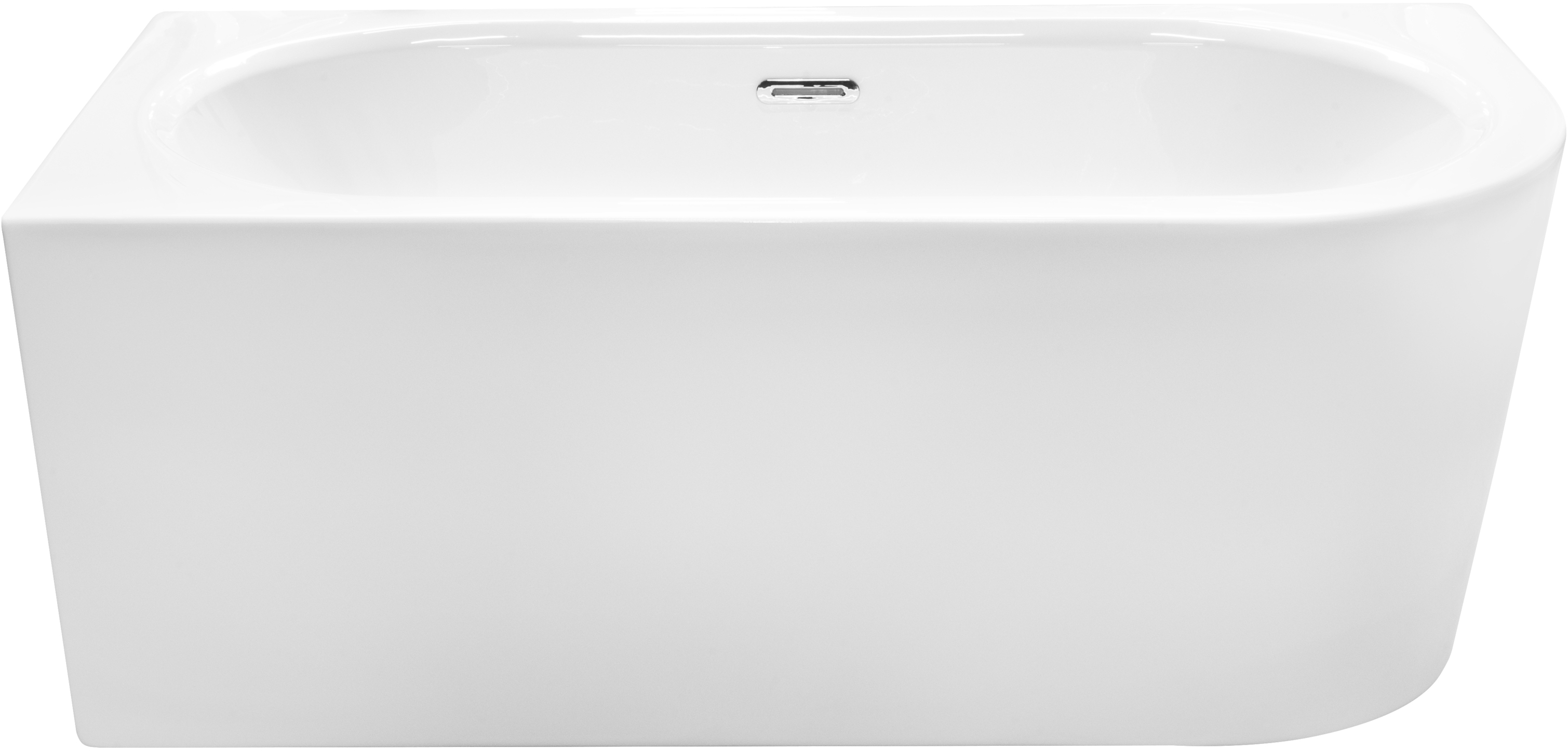 Besco Avita A-Line wanna wolnostojąca 150x75 cm przyścienna lewa biały połysk/grafit #WAA-150ALGS