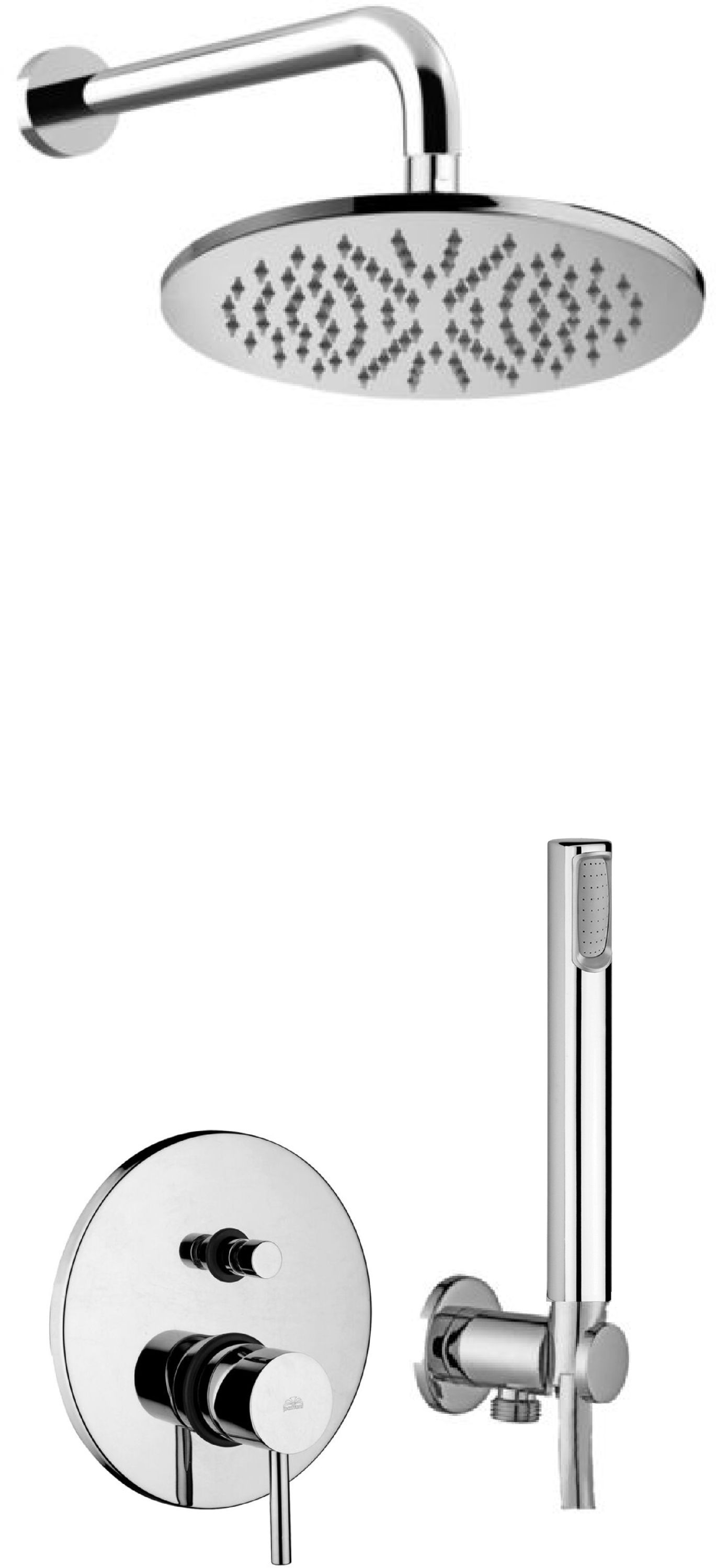 Paffoni Stick zestaw prysznicowy podtynkowy z deszczownicą chrom SK015ZSC3A