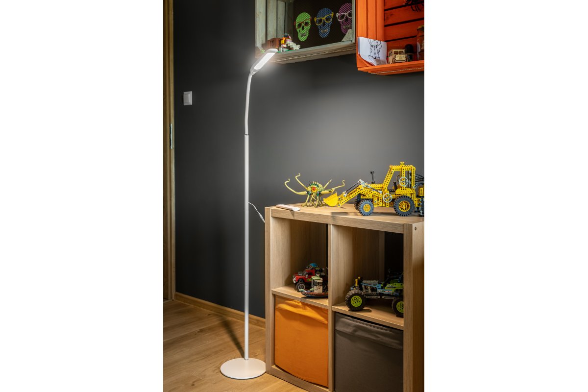 GTV York lampa stojąca 1x10 W biała LP-YORK10W-00-DEC