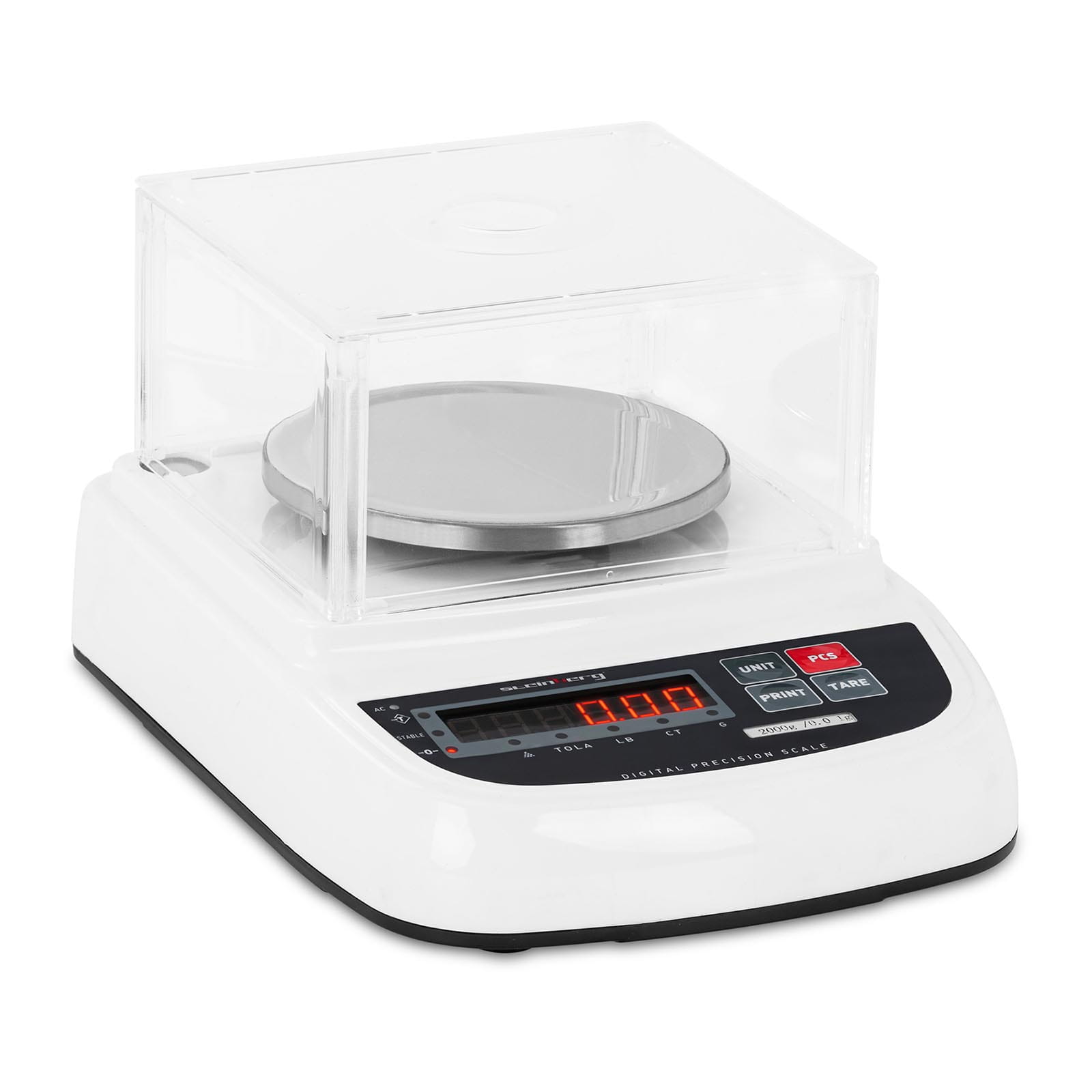 Waga laboratoryjna z osłoną 2kg/0,01g LED