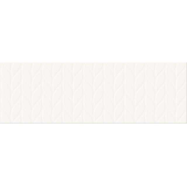Płytka ścienna COFFER leaf white structure satin 29x89 gat. II