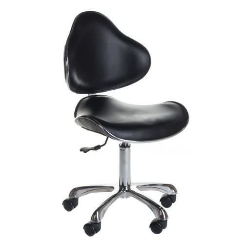 Bs taboret kosmetyczny z oparciem bd-9933 144 czarny