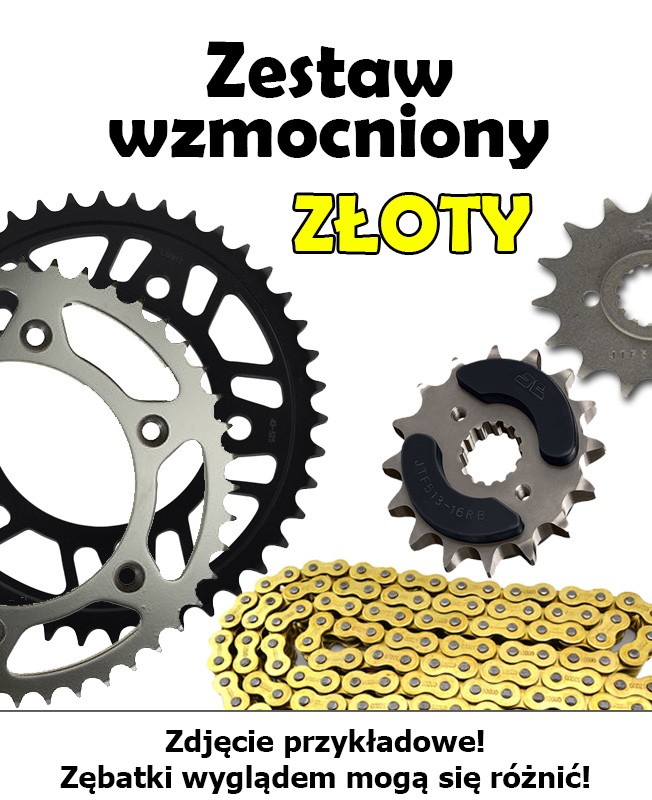 Aprilia rs 125 2006-2014 zestaw napędowy did wzmocniony złoty 3 6 7 1