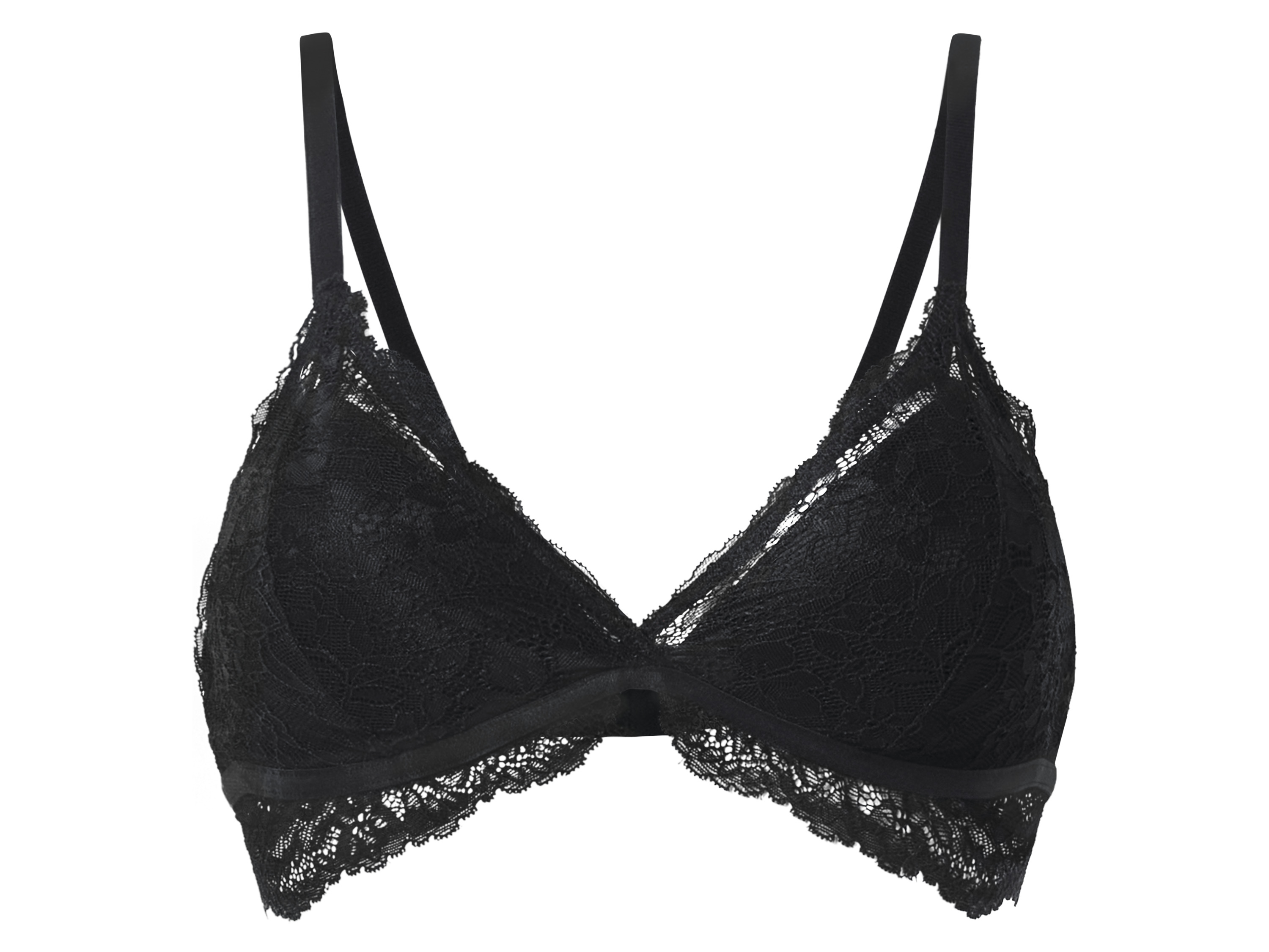 esmara Biustonosz bustier damski z koronką Czarny, L 44-46