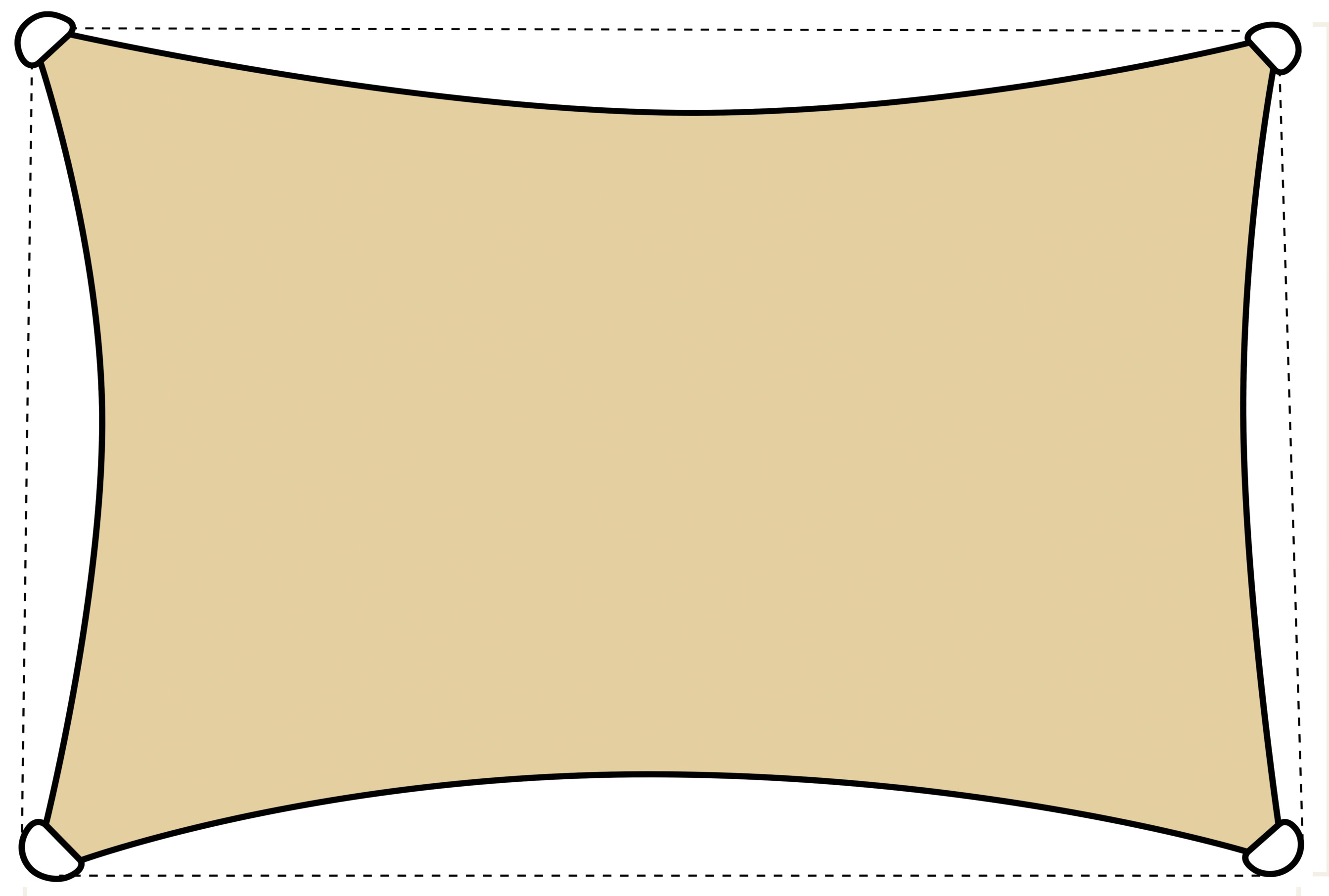 Livarno Żagiel przeciwsłoneczny, 300 x 200 cm Beżowy