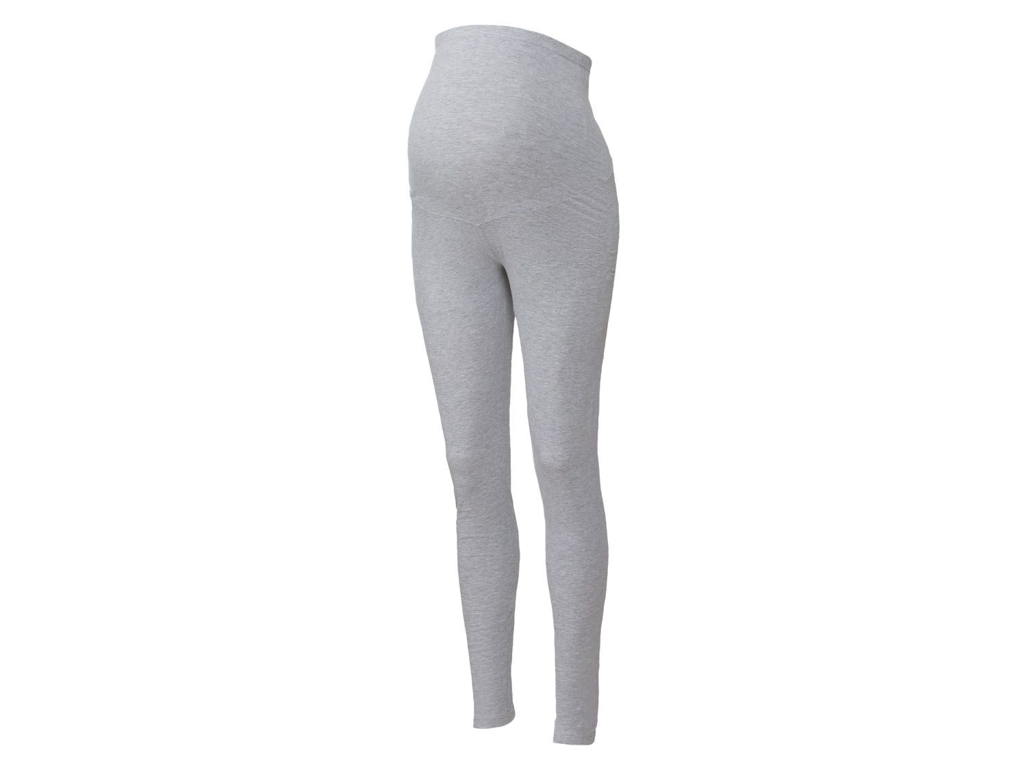 esmara Legginsy ciążowe z bawełną Szary, XS 32/34