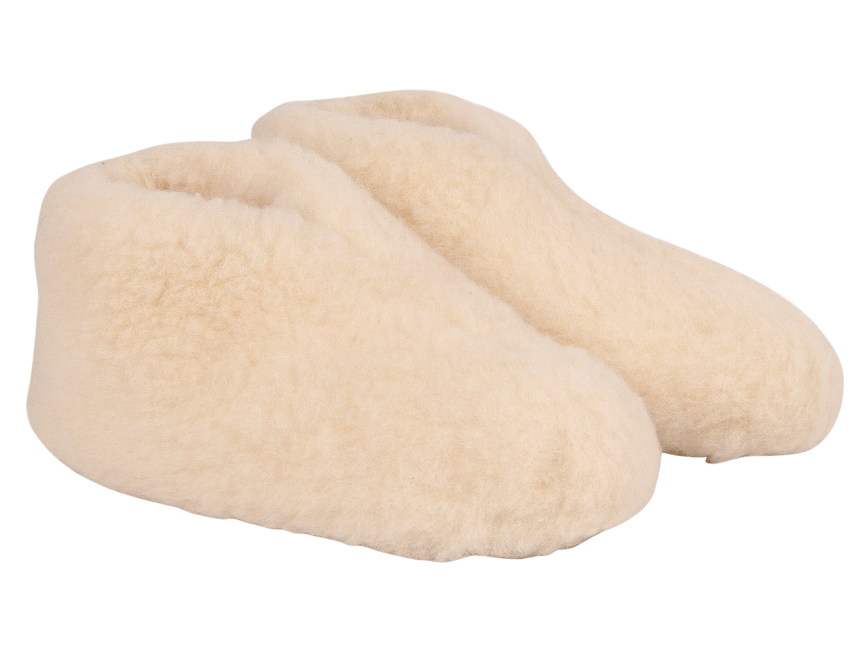 TXL Comfort Kapcie domowe z wełny Biały, 36/38