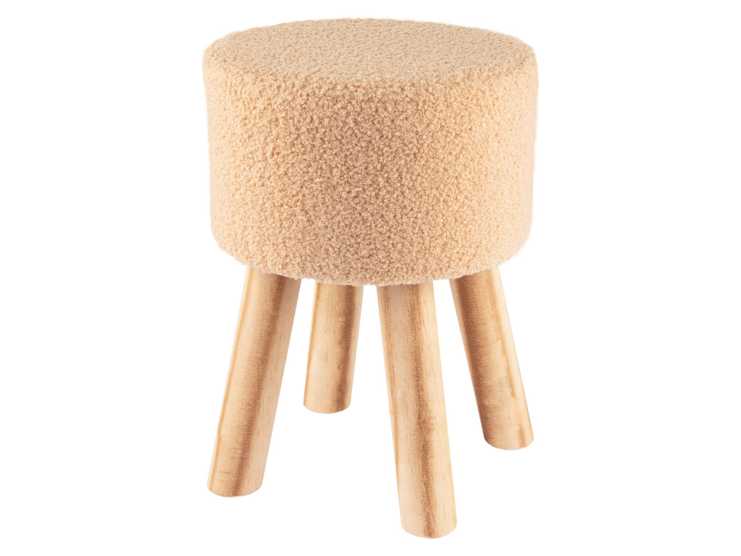 Livarno home Taboret z futrzanym obiciem Imitacja pluszu teddy