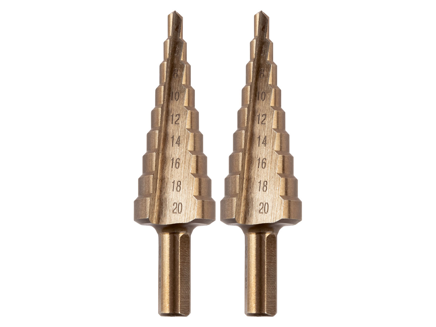 Parkside Performance Wiertło stopniowe ze stali Hss, 1 sztuka lub 1 zestaw Wiertła stopniowe 4-20 mm, 2 sztuki