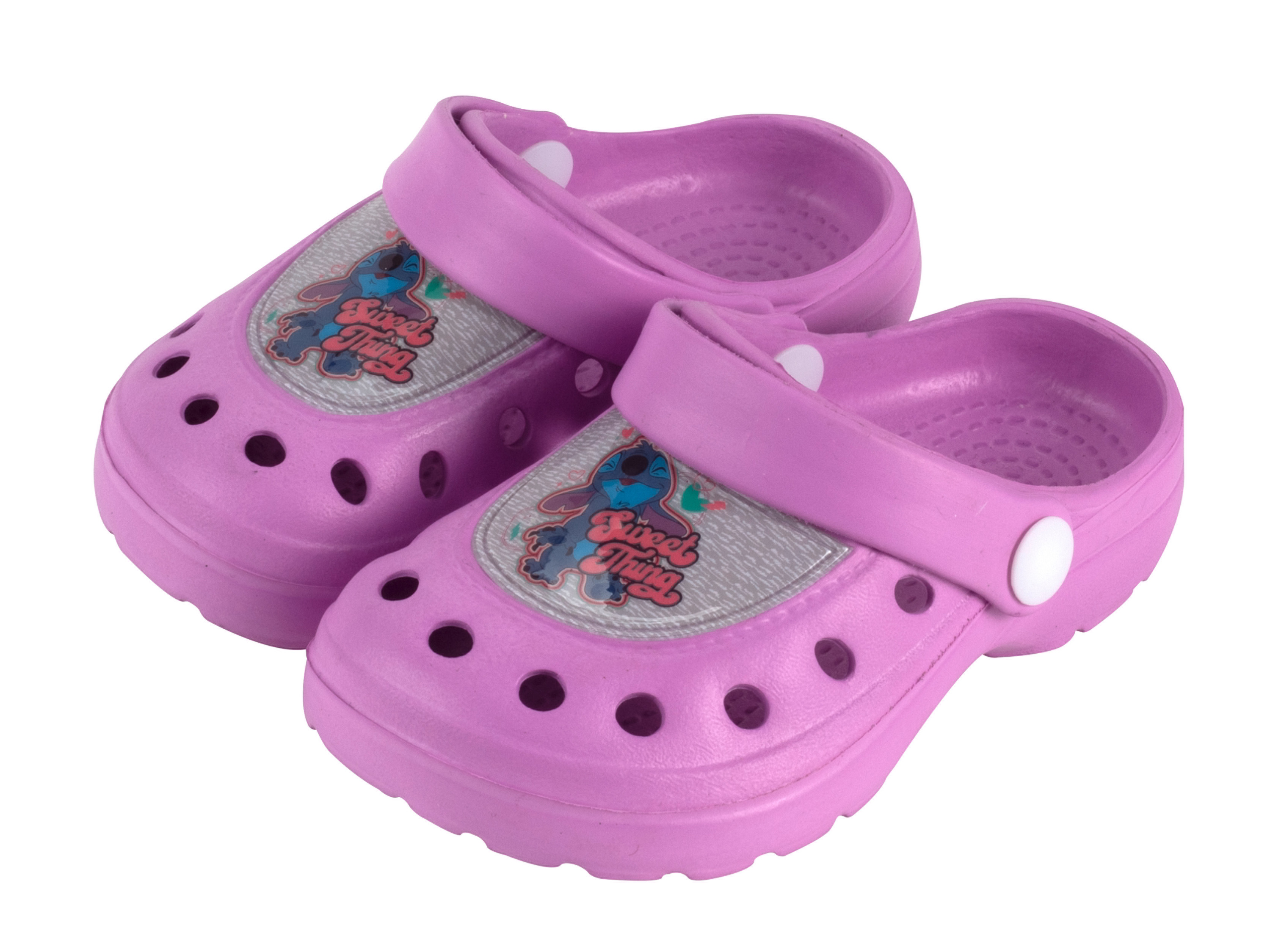 Klapki clogs Disney dla dzieci, efekt 3D Fioletowy, 27