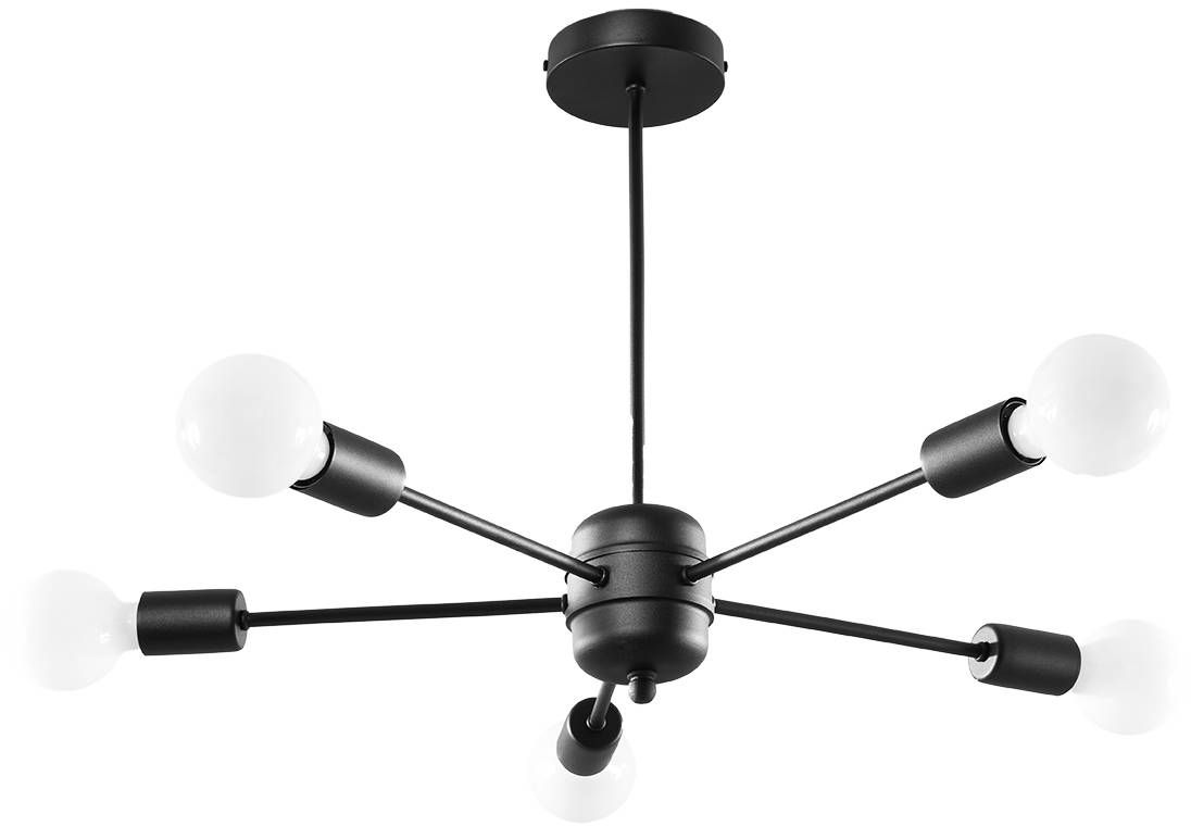 Darmowa Dostawa - Lampa podsufitowa 5x60 W czarny Sollux Lighting Lango SL1022