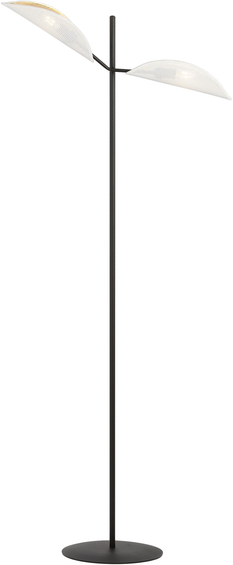 Darmowa Dostawa - Lampa stojąca 2x10 W biała-czarna-złota Emibig Vene 1159LP2