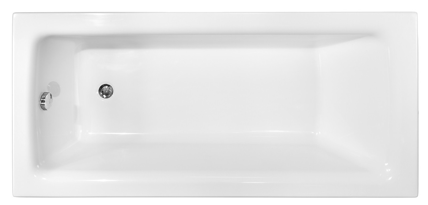 Darmowa Dostawa - Wanna prostokątna Slim 160x75 cm biała Besco Talia Slim #WAT160SL