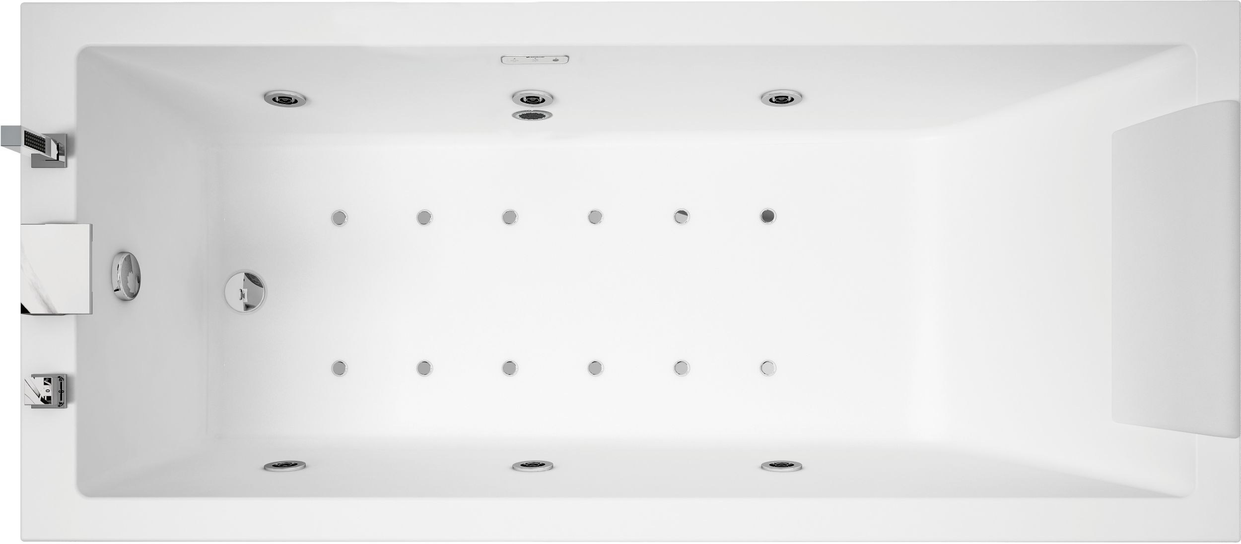 Darmowa Dostawa - Wanna z hydromasażem 180x80 cm prostokątna Novellini Calos C2418080PCA0K