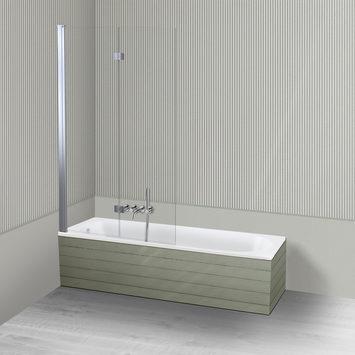 Darmowa Dostawa - Parawan i wanna 170x70 cm biała Oltens Lykke 18012000