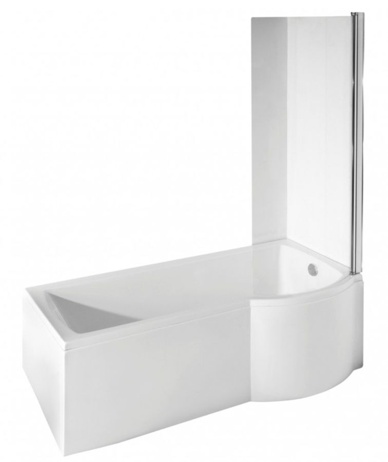 Darmowa Dostawa - Wanna z parawanem 149.5x79.5 cm prawa biała Besco Inspiro #WAI150NPR