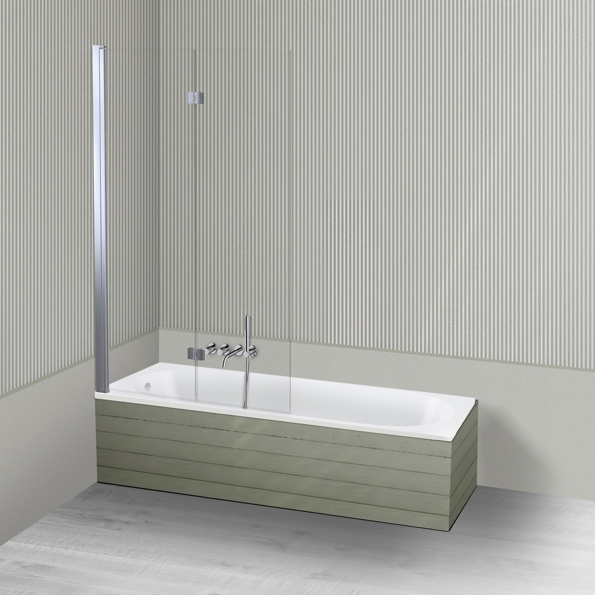 Darmowa Dostawa - Parawan i wanna 170x75 cm biała Oltens Lykke 18013000