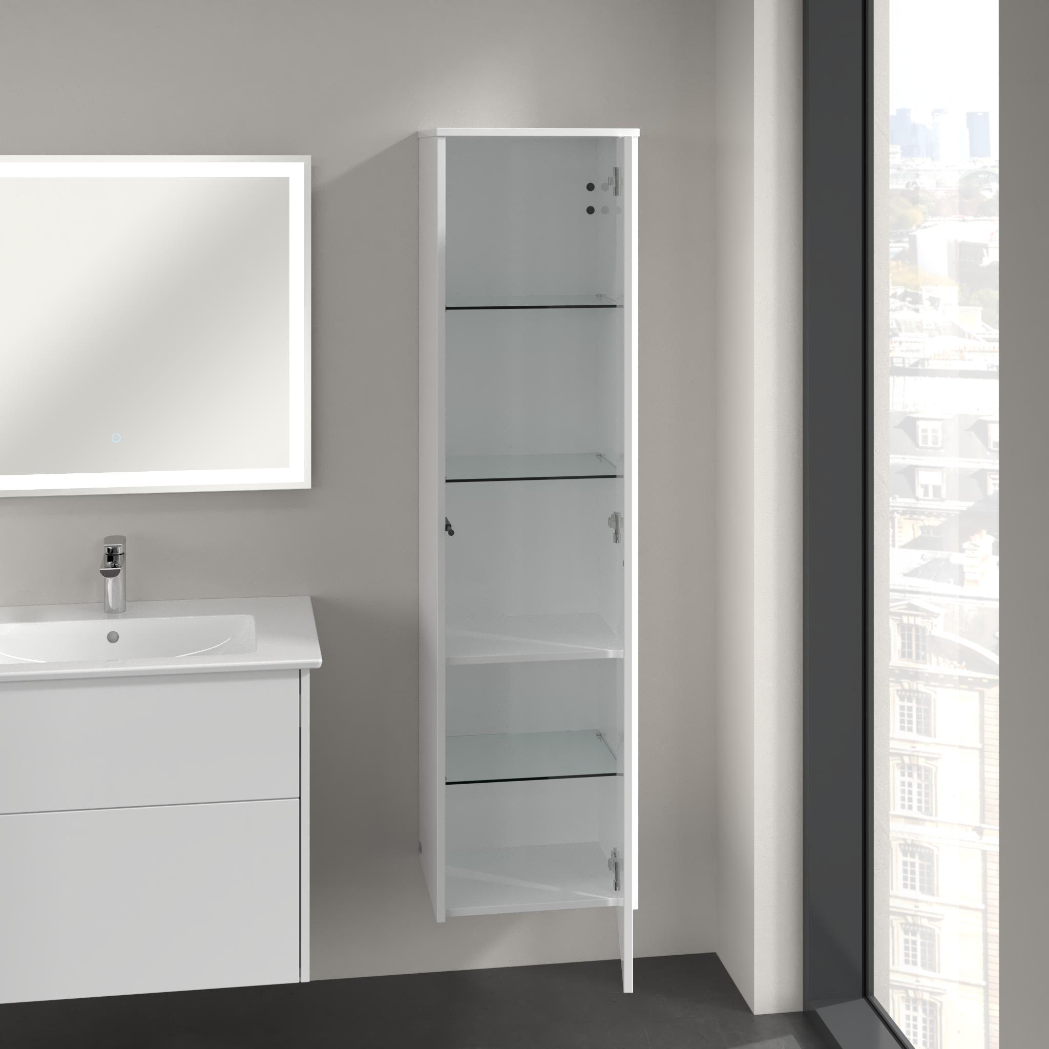 Darmowa Dostawa - Szafka 40x35x155 cm boczna wisząca biała Villeroy & Boch Finero C53201DH