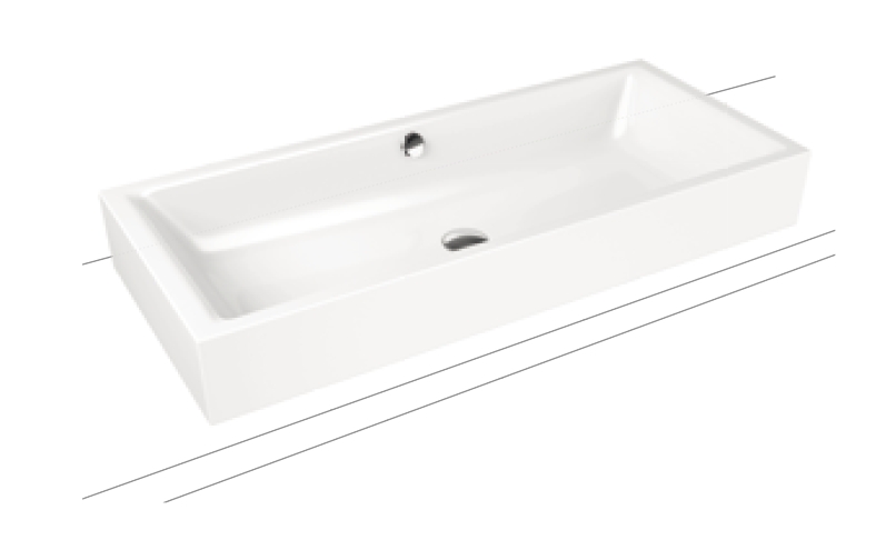 Darmowa Dostawa - Umywalka 60x38.5 cm prostokątna nablatowa biała Kaldewei Puro 909106003001